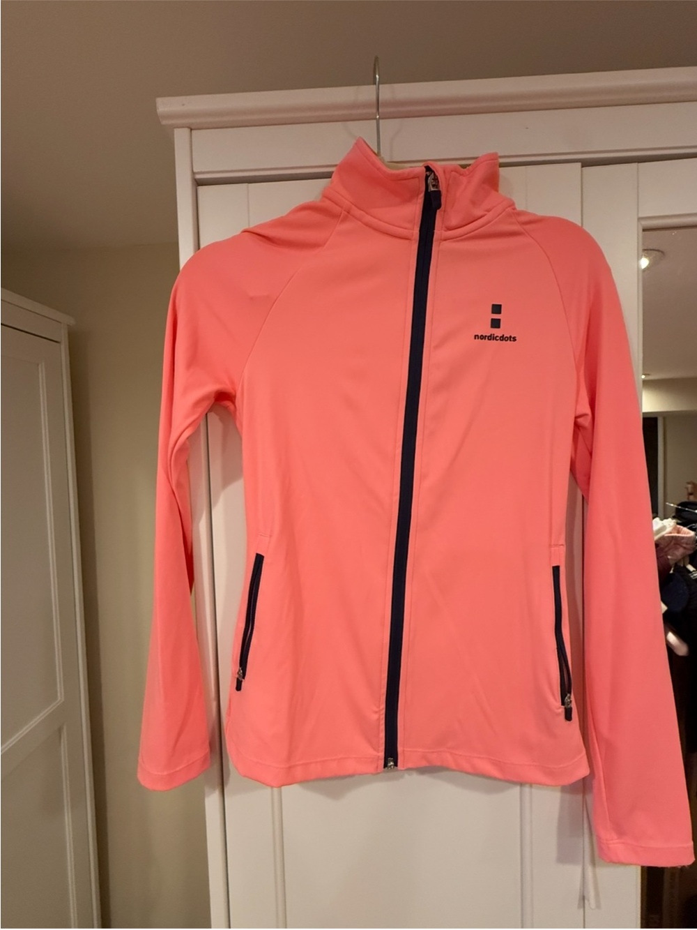 Nordic Ware Coral Full-Zip Active Jacket with Navy Trim